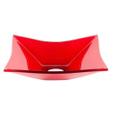 Cuba de vidro retangular 39cm vermelho ferrari