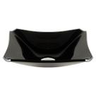Cuba de vidro retangular chanfrada 37cm preto