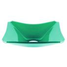 Cuba de vidro retangular chanfrada 37cm verde