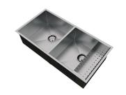 Cuba Dupla Calha Úmida 80x40cm Completa com Escorredor Inox e Válvula