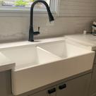 Cuba Dupla Cozinha Farm Sink Padrão 87 Cm Estilo Fazenda Avental
