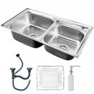 Cuba Dupla Cozinha Gourmet 78x43 Inox Luxo Acessórios Brinovar