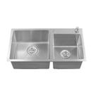 Cuba Dupla Cozinha Gourmet Cromada em Aço Inox 304 com Válvula e Dispenser Inovartte ICB10