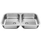 Cuba Dupla de Embutir para Cozinha N3 2C GhelPlus Cromado - De bacco