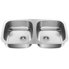 Cuba Dupla de Embutir para Cozinha N5 2C GhelPlus Cromado - De bacco
