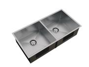 Cuba Dupla De Sobrepor 80x40cm Calha Úmida Inox Quadrada Gourmet Com Válvula Cuba Dupla De Sobrepor 80x40cm Calha Úmida Inox Quadrada Gourmet Com Válvula