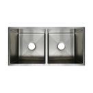 Cuba Dupla Inox de Cozinha Premium - Embutir ou Sobrepor Gourmet 86x44 - Prata