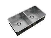 Cuba Dupla Inox Quadrada Pia C/ Válvula 80x40 Embutir