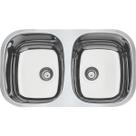 Cuba Dupla para Cozinha Retangular Inox 72X42 com Válvula Brilhante - Tramontina