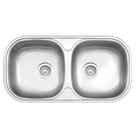 Cuba Dupla Retangular 2C 34 Bs Inox 78X39cm Prime Válvula 4,