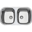 Cuba Dupla Tramontina Isis 2C 34 BL Prime em Aço Inox Alto Brilho 72x40 cm com Válvula 94030203