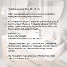Cuba Esculpida Em Porcelanato 90x40x15 Com Kit Instalação cor:branco Cuba Esculpida Em Porcelanato 90x40x15 Com Kit Instalação cor:branco