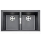CUBA FRANKE DUPLA DE SOBREPOR SIRIUS 86X51X20CM TECTONITE CARBONO 57x86CM 16781 CUBA FRANKE DUPLA DE SOBREPOR SIRIUS 86X51X20CM TECTONITE CARBONO 57x86CM 16781