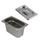 Cuba Gastronômica Buffet GN 1/9 100mm Aço Inox Sem Alça com Tampa