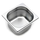 Cuba Gastronomica Gn 1/6 10Cm Inox Para Carro Buffet - Vaccarin