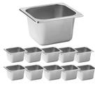 Cuba Gastronômica Inox GN 1/6X100 Buffet Rechaud Kit 10Peças