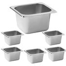 Cuba Gastronômica Inox GN 1/6X100 Buffet Rechaud Kit 6 Peças