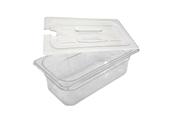 Cuba Gastronômica Policarbonato GN 1/3X100 mm 3,6 Litros + TAMPA 1/3 Em POLI Com ABERTURA Para Colher CAMBRO