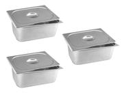 Cuba Gn Com Tampa Inox 1/1x150mm E 0,7 Kit 3pçs Cuba Gn Com Tampa Inox 1/1x150mm E 0,7 Kit 3pçs