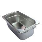CUBA GN GASTRONÔMICA INOX 1/4 100MM COM ALÇA 16,4x10x26,5CM 3L CUBA GN MOD EUROPEU