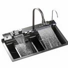 Cuba gourmet completa way wcb-7546-sv com torneira, ducha flexível e display digital 75x46x22 cm
