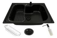 Cuba Gourmet Cozinha Aço Inox Com Acessórios 50x40cm Preta Cuba Gourmet Cozinha Aço Inox Com Acessórios 50x40cm Preta