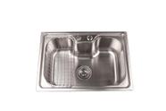 Cuba Gourmet Inox 304 60x42cm Embutir Escovada com Dispenser, Cesto Escorredor e Válvula V136 Vimer