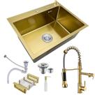 Cuba Gourmet Pia Dourada Inox 60x45 + Torneira monocomando Cuba Gourmet Pia Dourada Inox 60x45 + Torneira monocomando