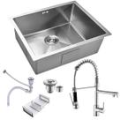 Cuba Gourmet Pia Prata Inox 50x45 + Torneira monocomando luxo