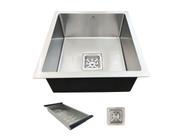 Cuba Gourmet Quadrada Aço Inox 304 Escovada 44x44 Acessórios
