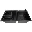 Cuba Gourmet Quadrada Dupla Preto 78X43cm Inox 304 com Acessórios - CUB-009 - STILLUS HOME