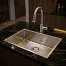 Cuba Inox 304 1mm Escovado 60x40cm Cozinha Gourmet Com Válvula 412 Instalação Embutir ou Sobrepor
