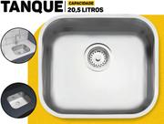 Cuba Inox 40x34cm Embutir Cozinha Compacta Lavabo Pia Retangular Tramontina Aço Inox Durável E Moderna