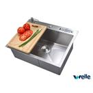Cuba Inox Artizan Welle 60X46X20 Com barra de Acessórios