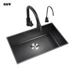 Cuba Inox Cozinha Black Sobrepor Ou Embutir 55x35cm. Preta