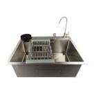 Cuba Inox Cozinha Sobrepor Completa Dosador Torneira Filtro