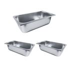 Cuba Inox Gn 1/3 X100 Mm Self Service Rechaud -Kit 3 Peças