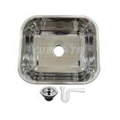Cuba Inox para Cozinha N3 40x34x14cm PoliSteel Válvula e Sifão Flexível Gratuitos