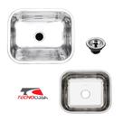 Cuba Inox Quadrada 40x34x17cm + Tanque Inox 40x40x22cm com Válvulas Gratuitas Tecnocuba