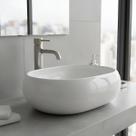 Cuba Lavabo de Apoio Oval Branca Ceramica 45,5x35x13,5cm - Paraty Cuba Lavabo de Apoio Oval Branca Ceramica 45,5x35x13,5cm - Paraty
