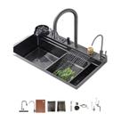 Cuba Multifuncional Inox com Torneira Gourmet Ducha Retrátil e Acessórios Completa para Cozinha