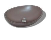 CUBA OVAL APOIO MARROM FOSCA -41x33cm ENKEL