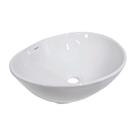 Cuba Oval de Apoio Sobrepor Banheiro Lavabo em Louça - Luxo