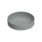 Cuba para Banheiro Badenza Eva de Sobrepor Redonda 38x38cm Cinza Black Lead
