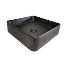 Cuba para Banheiro Cerâmica Preta Quadrada 40cm Reno RC 351