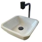 Cuba para banheiro cuba de apoio louca cerâmica quadrada 35x35 cm louça quadratta branco - lavabo