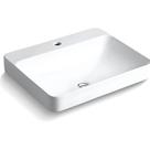 Cuba Para Banheiro Kohler Vox Retangular De Sobrepor Retangular 58x46cm Com Furo Branca 2660br-1-0 Branco