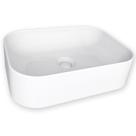Cuba Para Banheiro Oval em Mármore Sintético Luna Cozimax Branco