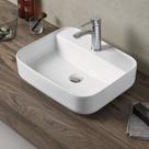 Cuba Para Banheiro Pia Louça / Porcelana Sobrepor Retangular Branca - 50X40X14cm - CLV50 Cuba Para Banheiro Pia Louça / Porcelana Sobrepor Retangular Branca - 50X40X14cm - CLV50