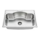 Cuba para Cozinha Gourmet Pia Aço Inox 68x50x21cm Acetinado Ghelplus Cinza